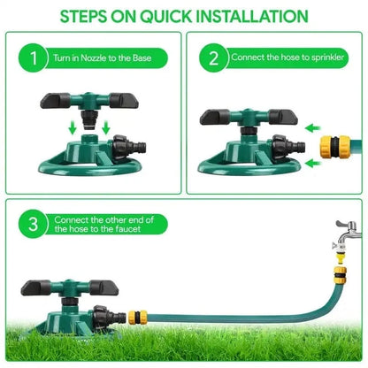 Garden Sprinkle – 360° Automatic Rotating Lawn & Garden Sprinkler