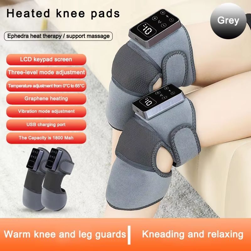 Cordless Heated Knee Massager – 3 Vibration Modes & 5 Heat Levels