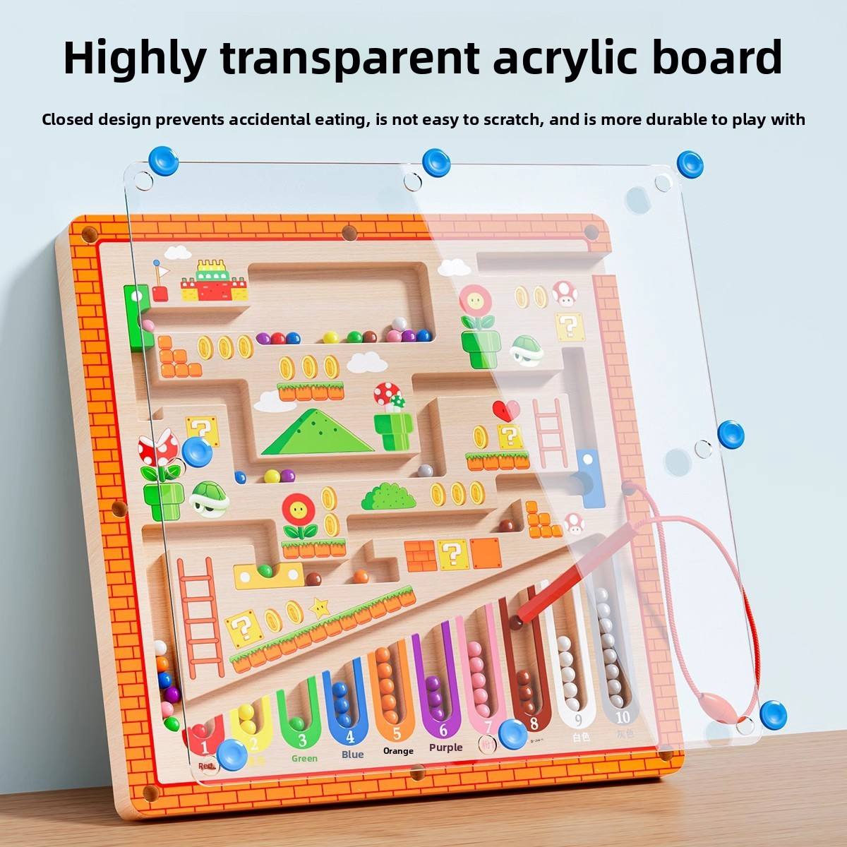 Kids Magnetic Bead Maze Learning Board