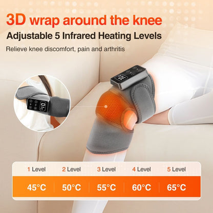 Cordless Heated Knee Massager – 3 Vibration Modes & 5 Heat Levels