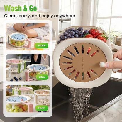 2-in-1 Foldable Kitchen Draining & Storage Basket