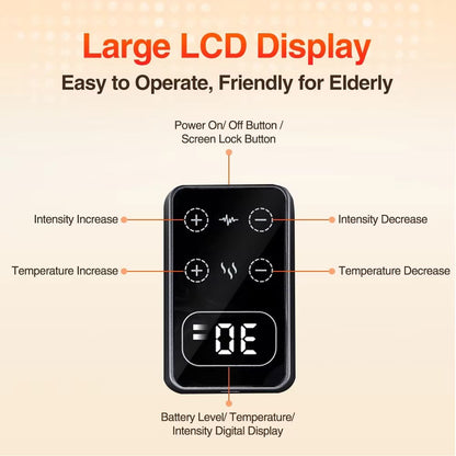 Cordless Heated Knee Massager – 3 Vibration Modes & 5 Heat Levels
