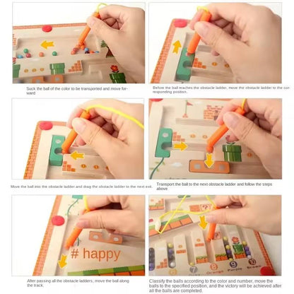 Kids Magnetic Bead Maze Learning Board