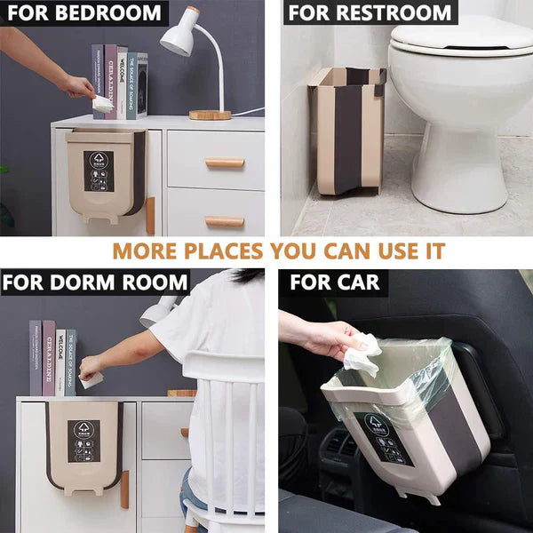 Wall Mounted Foldable Kitchen Trash Can