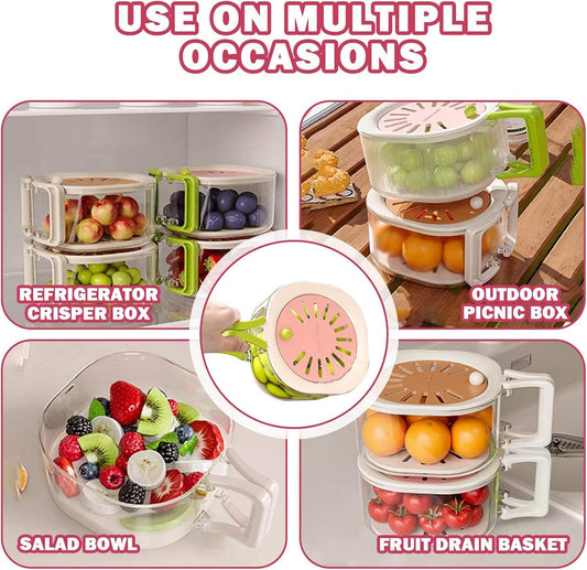 2-in-1 Foldable Kitchen Draining & Storage Basket
