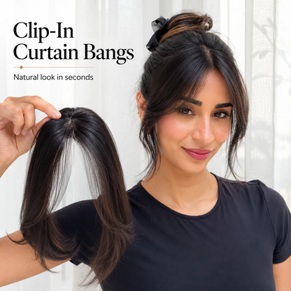 Omilah Clip-In Curtain Bangs